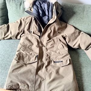 Canada Goose Parka with Fur Hood green